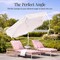Best Choice 9ft Fringe Market Umbrella – Boho Patio Sunshade w/ Tilt, UPF50+, Steel Pole for Table, Pool, Deck